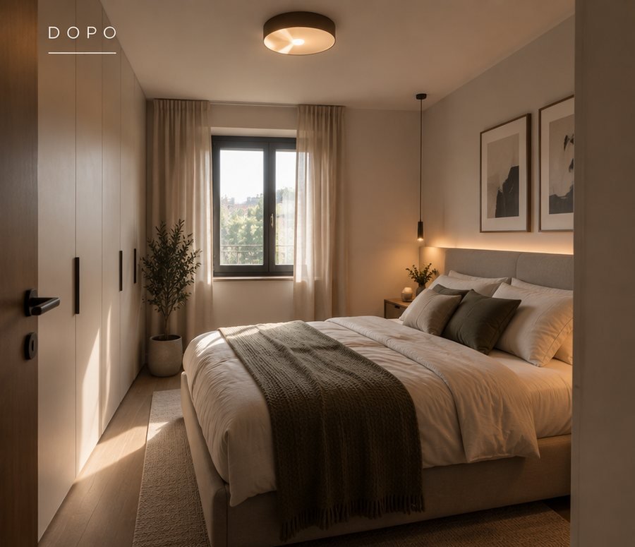 Render di progetto: camera da letto